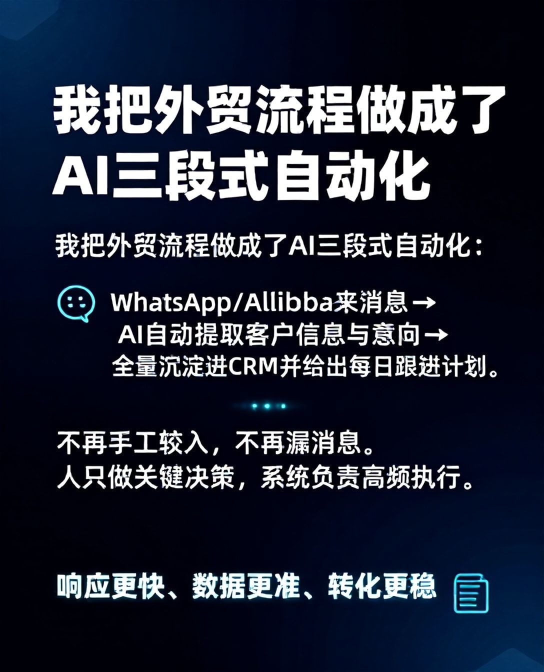 不再手工录入：我的外贸 AI 三段式自动化流程